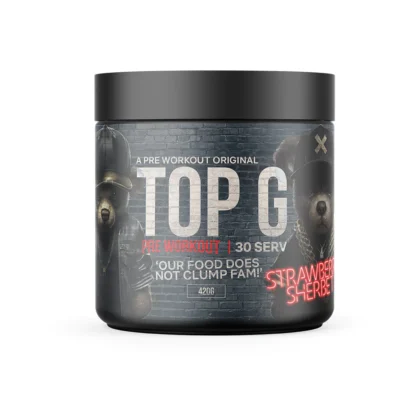 Top G preworkout 420g 30servings strawberry sherbet