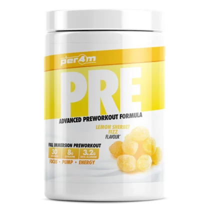 Per4m pre workout stim 570g lemon sherbet fizz