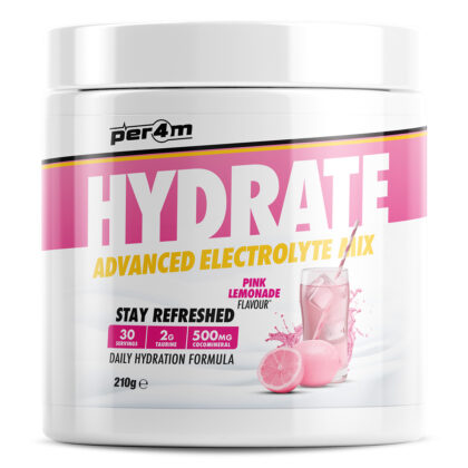 Per4m hydrate electrolyte mix 210g pink lemonade