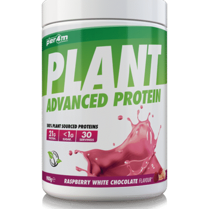per4m plant protein 900g raspberry white chocolate