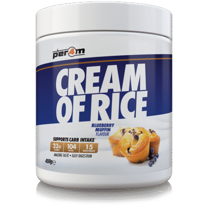 Per4m cream of rice blueberry muffin