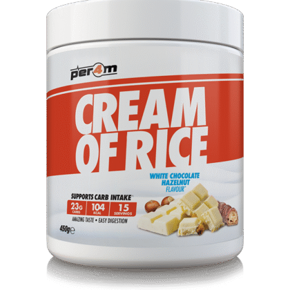 Per4m cream of rice 450g white chocolate hazelnut
